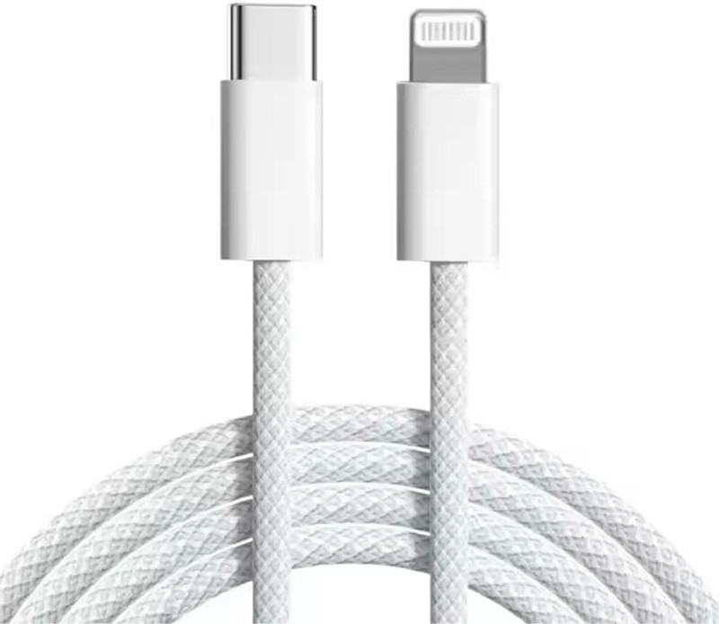 IZAAN STORE Lightning Cable 1 m Lighting cable(Compatible with iPhone model, White, One Cable)