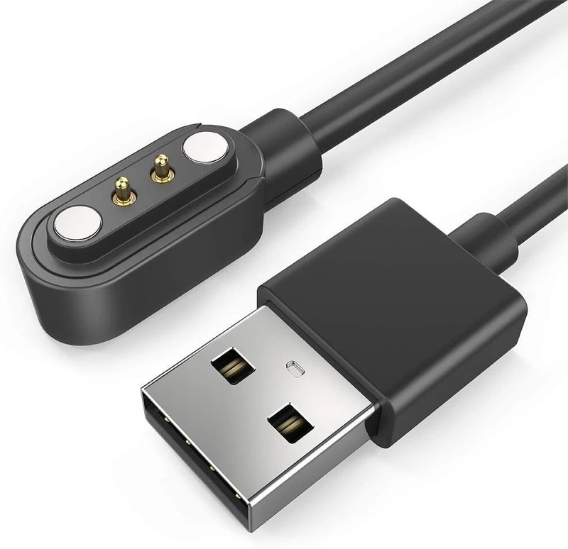 HexaGear Magnetic Charging Cable 1.5 A 1 m Metal Briaided Original Smart Watch Magnetic Charging Cable DO NOT WORK ANY OTHER SMART WATCH v1.15(Compatible with Noice ColorFit Ultra 3 Watch Charging Cable, Black, One Cable)