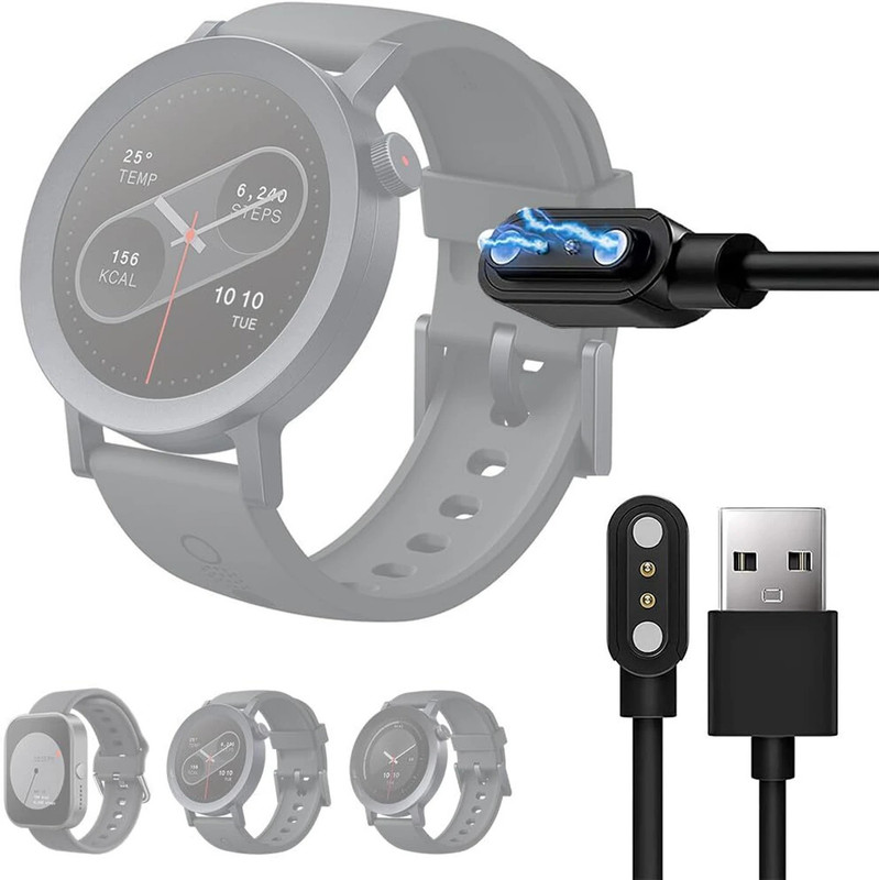 PazerPro Magnetic Charging Cable 0.6 m ColorFit Pulse / Pulse Grand / Pulse 2 Max Smartwatch(Compatible with Noise ColorFit Pulse, Pulse 2 Max, Pulse Grand Charger Cable, Other Will Not Work, Black, One Cable)