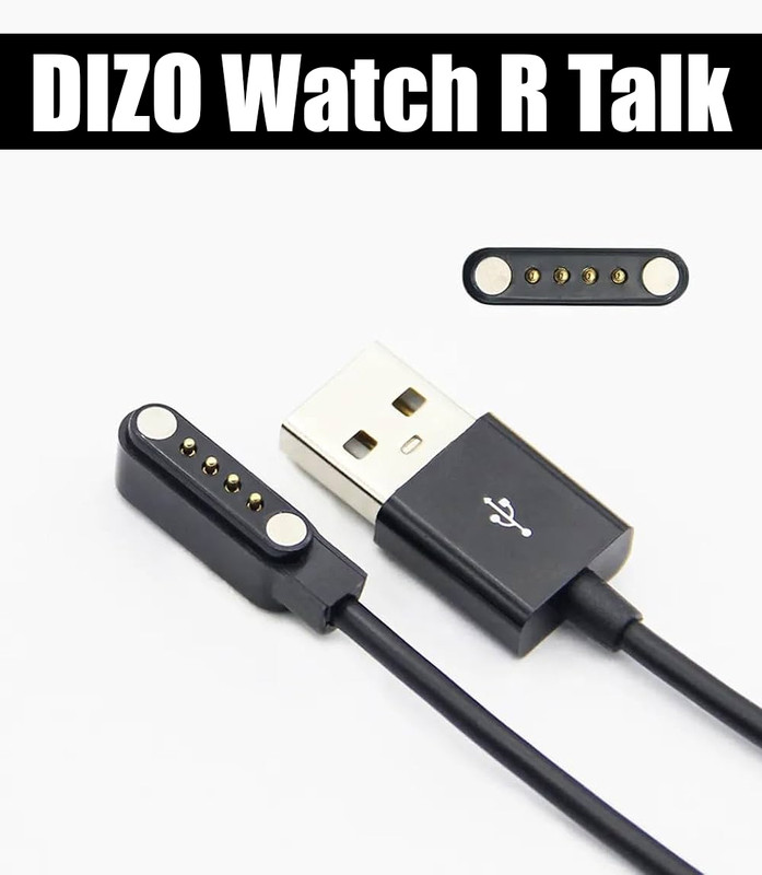 HexaGear Magnetic Charging Cable 0.6 m DIZO Watch R Talk, Amoled Display with Calling Smart Watch(Compatible with DIZO Watch R Talk Charging Cable, DW32011, DO NOT WORK ANY OTHER SMART WATCH, Black, One Cable)