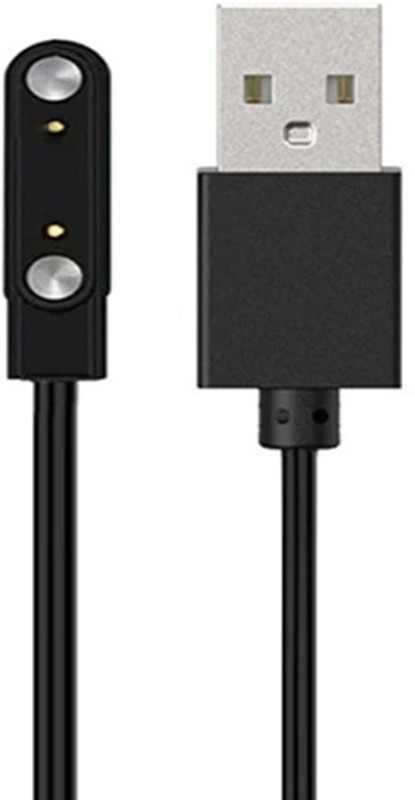 EYNK Magnetic Charging Cable 0.6 m 2 Pin USB charging cable for Optimus with 1.43 smartwatch(Compatible with Only for Fastrack Optimus with 1.43 smart watch, Black, One Cable)