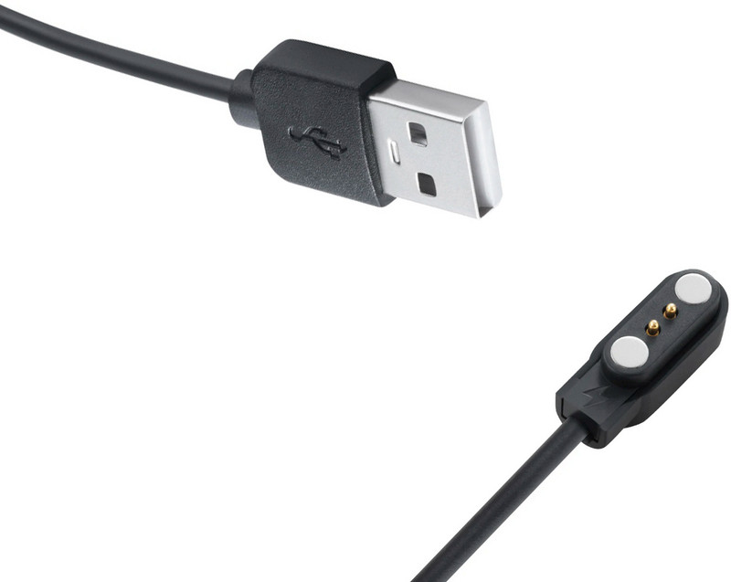 EYNK Magnetic Charging Cable 0.6 m 2 Pin USB charger for Fast FS1 Smartwatch(Compatible with only for Fast Track FS1 & FS1 Max smartwatch, Black, One Cable)