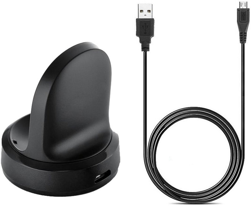 EYNK Magnetic Charging Cable 1 m Wireless Fast Charger Base S3/S2 Watch Charging cable Watch S2/S3(Compatible with For Samsung Galaxy Watch S2/S3 46mm/42mm charge, Black, One Cable)