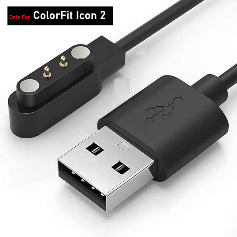 HexaGear Magnetic Charging Cable 2.4 A 0.6 m copper Noise Twist Go Round dial Smartwatch(Compatible with Noise Twist Go Charging Cable, DO NOT WORK ANY OTHER SMART WATCH, Black, One Cable)