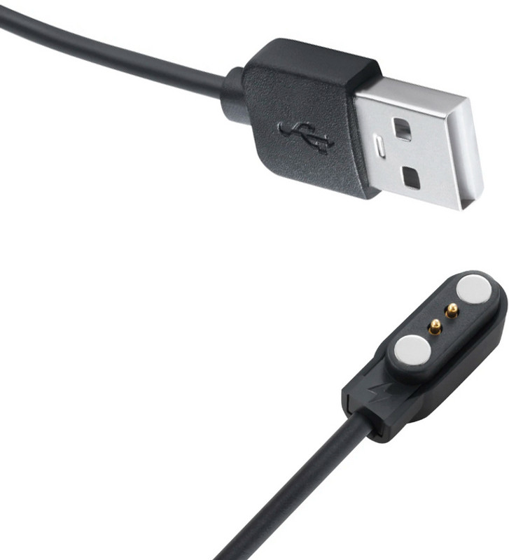 EYNK Magnetic Charging Cable 0.6 m 2 Pin USB charger for Fast FS1 Smartwatch(Compatible with only for Fast Track FS1 & FS1 Max smartwatch, Black, One Cable)