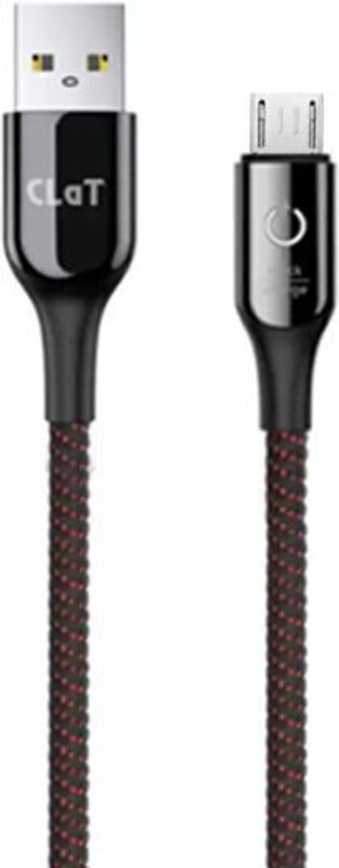 CLAT Micro USB Cable 3 A 1.01 m Micro Cable with Intelligent Power Off Led Light and Quick Charging Indicator(Compatible with SAMSUNG, VIVO, OPPO, REALME, REDMI, IQOO, INFINIX,TECNO, Red, One Cable)