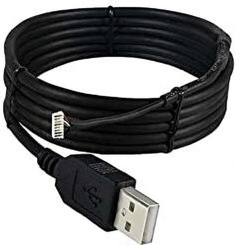 RICHPOLO Micro USB Cable 1.5 m Micro USB Cable 1.5 m USB Cable for Morpho Safran MSO1300 E1, E2, E3 Finger Print Scanner(Compatible with Computer, Mobile, Tablet, Laptop, Black, One Cable)