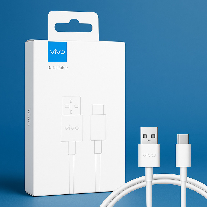 vivo Micro USB Cable 1.2 m Micro USB Cable(Compatible with SMART PHONE, POWER BANK, EARBUDS,, WIRELESS HEADPHONES,, DATA TRANSFER, SMARTWATCH, White, One Cable)