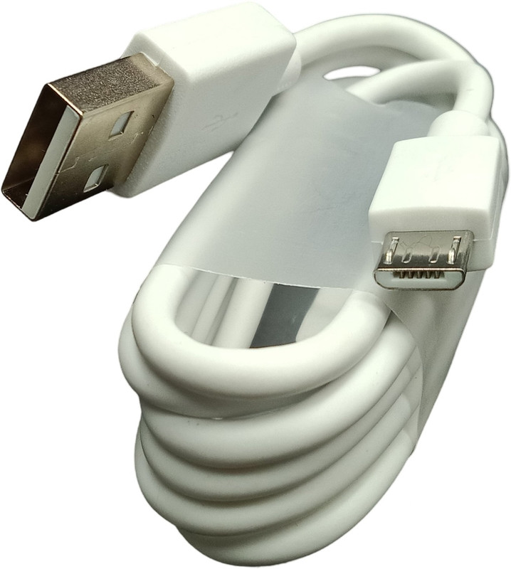 NUKAICHAU Micro USB Cable 2 A 0.85 m Copper Braiding Quick Charging B Type Cable(Compatible with Mobiles, Smartphones, Tablets, Earphones & all other device with Type- B Port, White, One Cable)