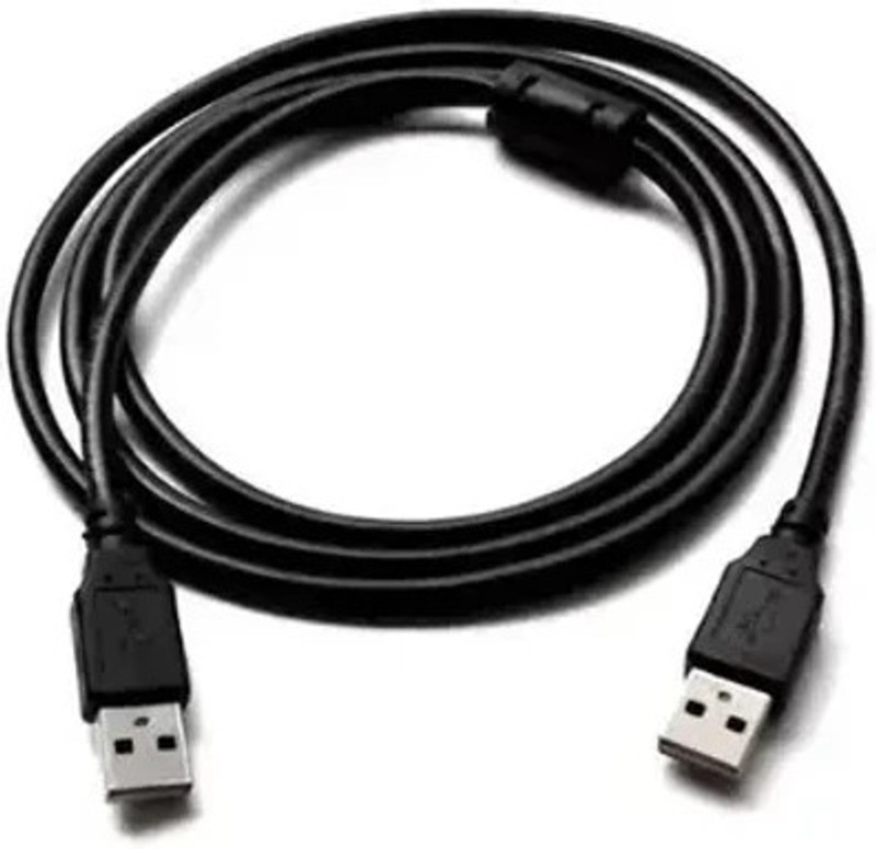 BKC Micro USB Cable 1.5 m USB 2.0 Type A Male to USB A Male Cable for Computer and Laptop(Compatible with Computer, Laptop, Desktop, Black, One Cable)