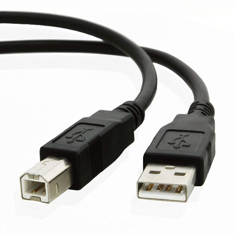 VYAR Micro USB Cable 1.5 m Usb Printer Cable Type A-Male To B-Male(Compatible with Printer, Black, One Cable)