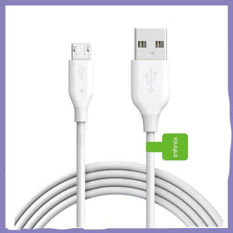 Infinix Micro USB Cable 2 A 1 m 5020(Compatible with Mobile phones, White)