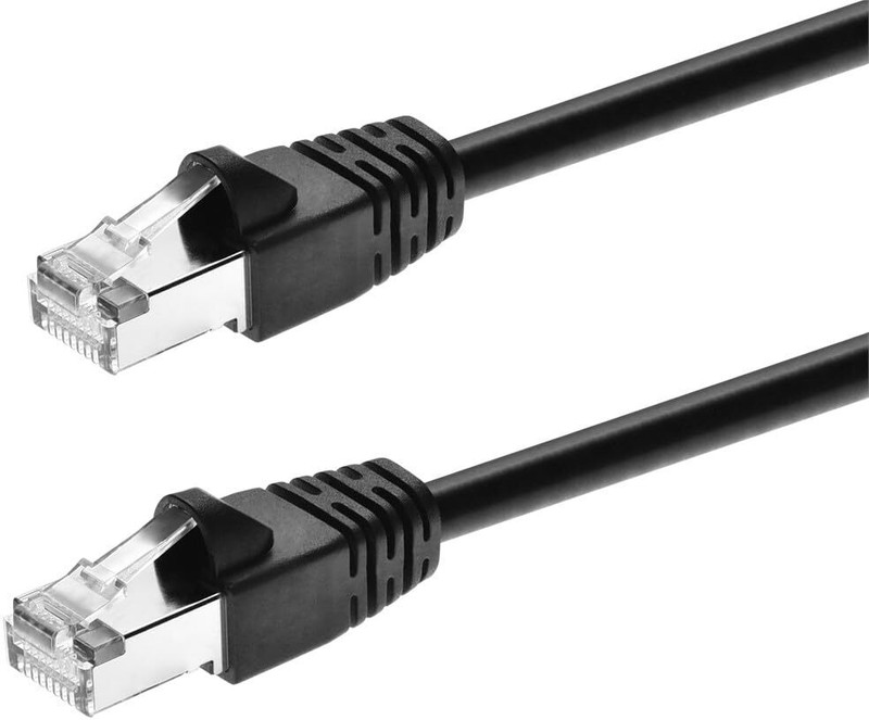 spincart Patch Cable 2 m RJ45 CAT6 Ethernet LAN Cable, High Speed Network Patch Cord (2m)(Compatible with Router, Laptop, Desktop, printer, Black, One Cable)