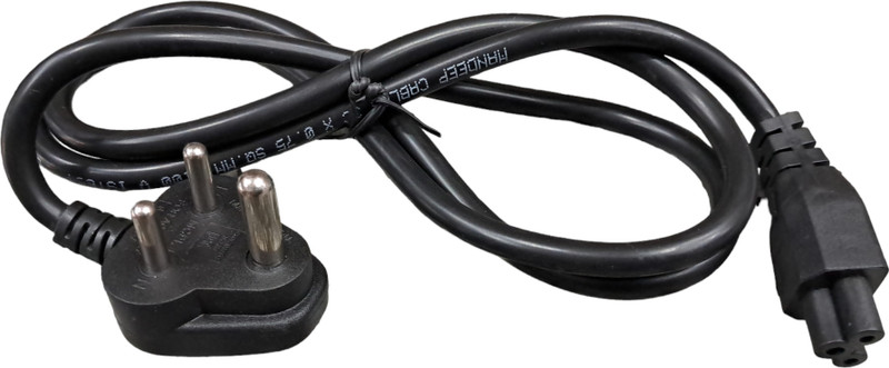 LAPCARE Power Cord 1 m Laptop Power Cable 1 Meter(Compatible with Laptop Adapters, Game Players, Cameras, Printers AC Power Adapters or Chargers, Black, One Cable)