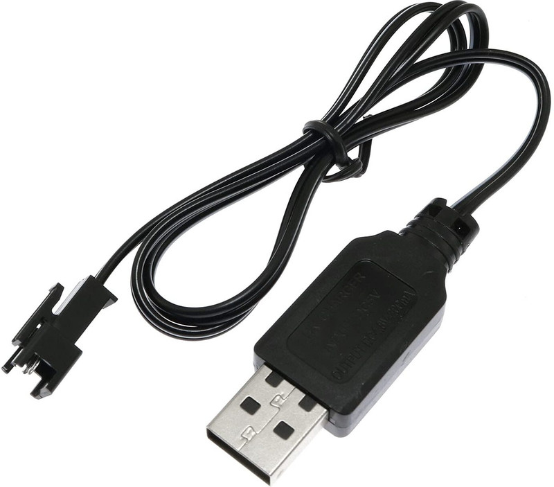 Care Case Power Cord 1 m 3.7V USB Charger Cable with SM-2P Connector for Charging battery RC Cars Boat Trucks 1S Li-ion and Li-Po Battery(Compatible with for RC Cars Boat Trucks, Black)