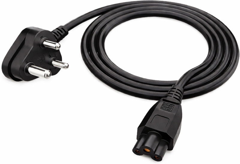 PATHAK Power Cord 1 m Laptop Power Cord | 3 Pin-C5 Cloverleaf Connector,700W MAX LOAD CAPACITY Universal Replacement Power Cable for Laptop Charger Adapter | Durable Safe Power Cable For ALL BRAND LAPTOP(Compatible with LAPTOP, Black)