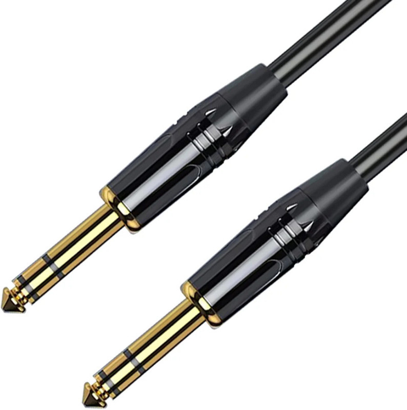 CLATE 6.35mm TRS Plug, Stereo Quarter inch TRS Male Cable for Power Speaker Straight TRS Patch Cable(10 m in Length)