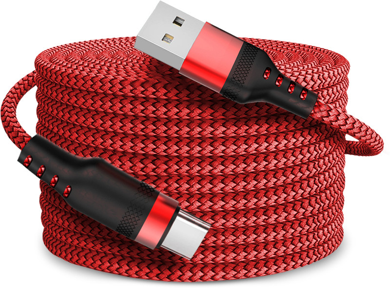 Zomei Type C 3.5 m TYPE C Charging Cable 62W 3.1A Fast Charging Cable 10ft Long TYPE C Charging(Compatible with Data Transmission Compatible with Phone, Tablet, PS5 & More C Type Devices, Red, One Cable)
