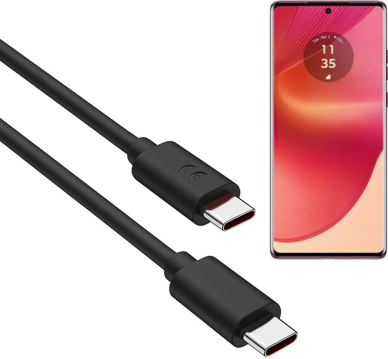 Alitayee Type C 5 A 1 m Copper 68 w(Compatible with ALL Mobiles, Black, One Cable)