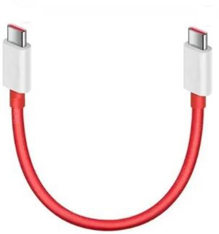 TECHGEAR Type C 0.3 m TYE-C TO TYPE -C Small cable ,c to c power bank cable(Compatible with mobile, power bank, White ,red, One Cable)
