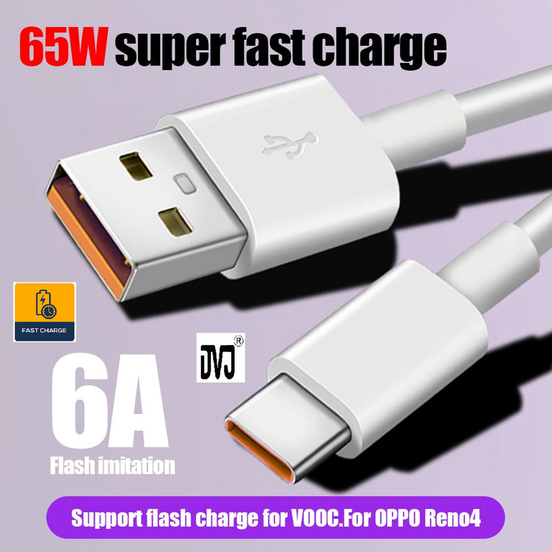 DVJ Type C 6.5 A 1 m FAST 6.5 AMP Oppo Reno 6 lite | Oppo A96 | Oppo K9X | Oppo find N| Oppo Reno 7 5G / A76, Oppo A58 | Oppo A77S | Oppo A57e | Oppo A57s | Oppo Reno 8 4G / Oppo Reno 8 Z | Oppo A77 4G |Oppo A97 | Oppo Reno 8 lite | Oppo K10 5G Oppo A77 | Oppo A57 4G /Reno 7 lite| Oppo F21 Pro 5G |