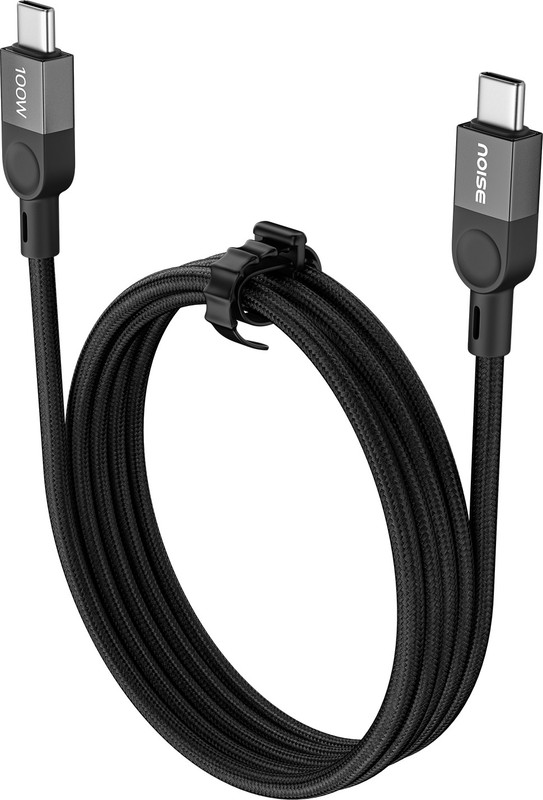 Noise Type C 1 m CB103(Compatible with Type C Cable for iPhones 15 and Above, All Type C Androids Mobiles, Macbook, Infinite Black, One Cable)