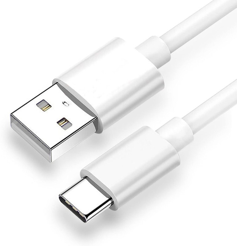 PROTRONICS Type C 1 m Aluminum Foil / Braided Shield Type-C Fast Charging Cable 1 Meter White | High-Speed Data Transfer USB Cable | Universal Compatible Type-C Charger Cable(Compatible with All Smartphones, White, One Cable)