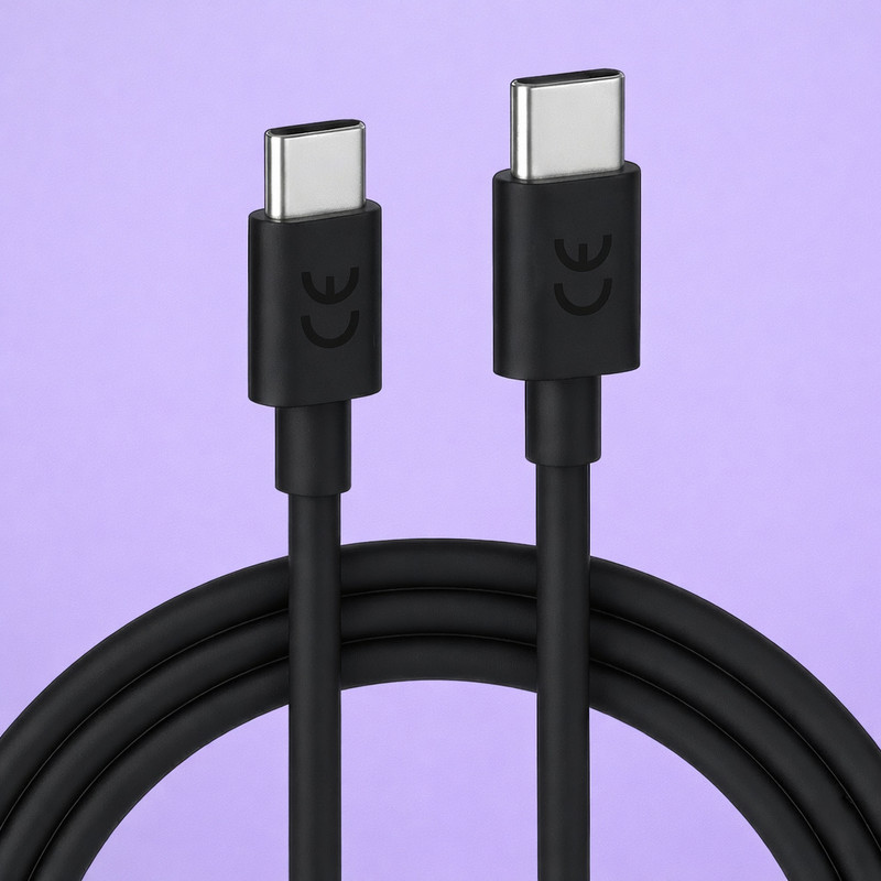 Tart Type C 3 A 1 m Original 25W Original Type C to C Fast Charging USB C Cable Strong & Long Lasting Design(Compatible with Samsung Galaxy S25/S25+/S24/S24+/S23/S23+/S22/5G/Ultra/Plus/Fe/Edge, Black, One Cable)