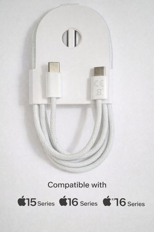VOOCfiT Type C 6 A 1 m COPPER BRAIDING Genuine 60W Fast Charging Cable l Type-C PD Cable for iPhone 15, 16, 17 iPAD(Compatible with iPhone 15/16/17 Series, Samsung Galaxy A/S/F/M/Z Series, Macbook, Airpod, iPAD, White, One Cable)