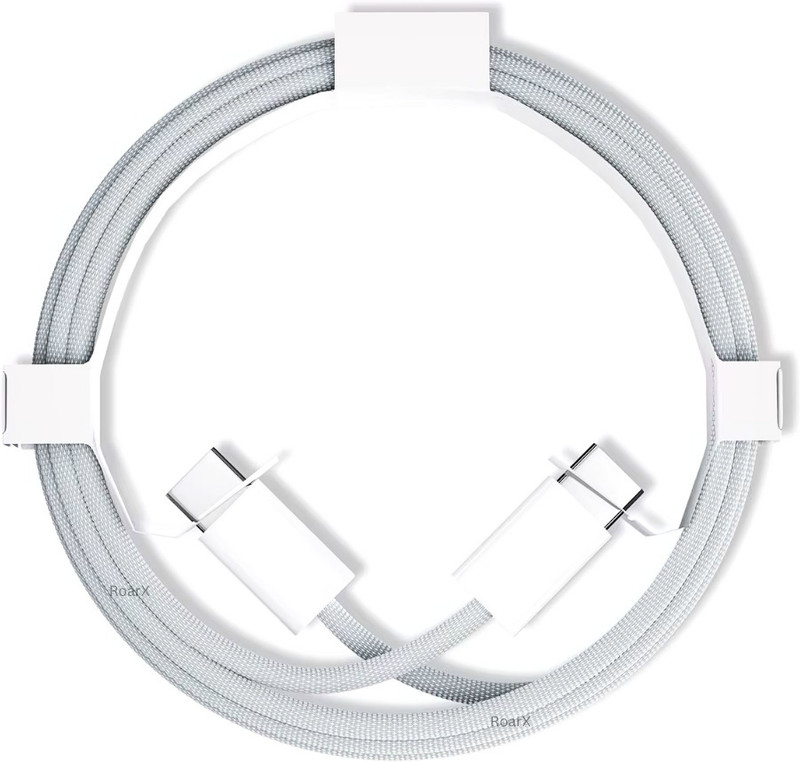 RAGHAV ENTERPRISES Type C 6 A 1 m Nylon Braided cable for iPhone 16 /16 plus/ 16 pro /16 pro max type c to c cable Ios Model(Compatible with iPhone 16 / 16 Plus / 16 Pro / 16 Pro Max / iPad / iPad Pro, White, One Cable)