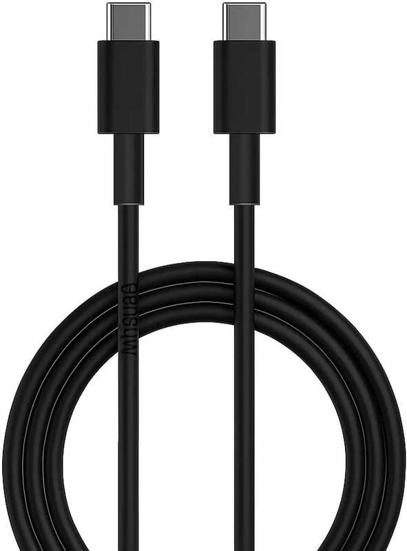 FSTER Type C 5 A 1 m Copper FAST Charger 68W CABLE(Compatible with Motorola c to c Original cable Torbo power charging, Black, One Cable)