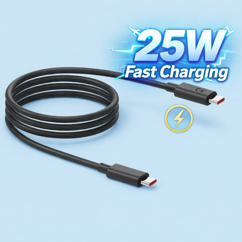 Tart Type C 3 A 1 m Original 25W Original Type C to C 3.3 FT Fast Charging USB C Cable High Performance(Compatible with Samsung Galaxy S25/S25+/S24/S24+/S23/S23+/S22/5G/Ultra/Plus/Fe/Edge, Black, One Cable)