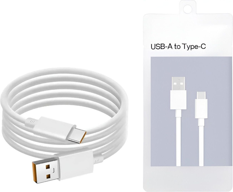 OPPO Type C 8 A 1 m Supervooc Type C Fast Data Cable..(Compatible with Oppo 100W / 80W / 67W / 60W / 50W / 45W / 33W / 30W / 20W, White, One Cable)