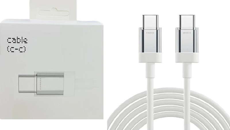 Pacificdeals USB Type C Cable 3 A 1 m 65W 65 Watt Fast USB Type C to C Charging Cable(Compatible with Nothing Phone, Grey, One Cable)
