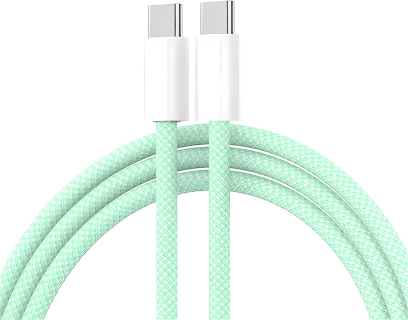 ULTRAWARP USB Type C Cable 3 A 1 m 25W/45W/60W Quick and PD Charge Type C to Type C For i-Phone and i-Pad(Compatible with oppo,realme,narzo,oneplus,vivo,iqoo,samsung,motorola,mi,redmi,poco, Green, One Cable)