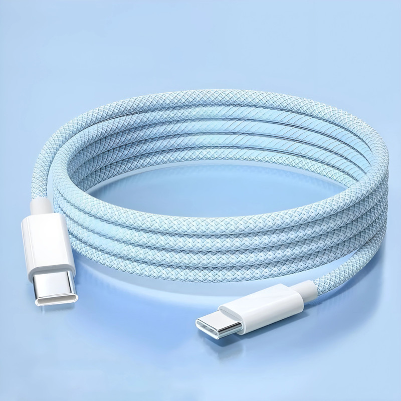 RcPrint USB Type C Cable 3 A 1 m 105 1-25W/45W/60W Quick and PD Charge Type C to Type C For i-Phone and i-PadNew(Compatible with oppo,realme,narzo,oneplus,vivo,iqoo,samsung,motorola,mi,redmi,poco, Blue)
