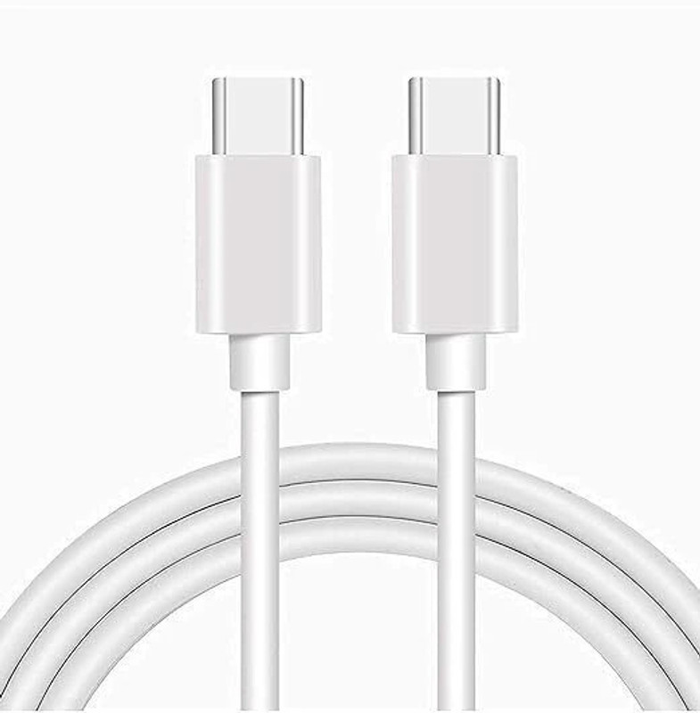 MAK USB Type C Cable 6 A 1.2 m 25W Super Fast Charging Type C to Type C(Compatible with Samsung Galaxy A34 A54 A23 S23 F34 S22 F54 A14 F14 F23, White, One Cable)