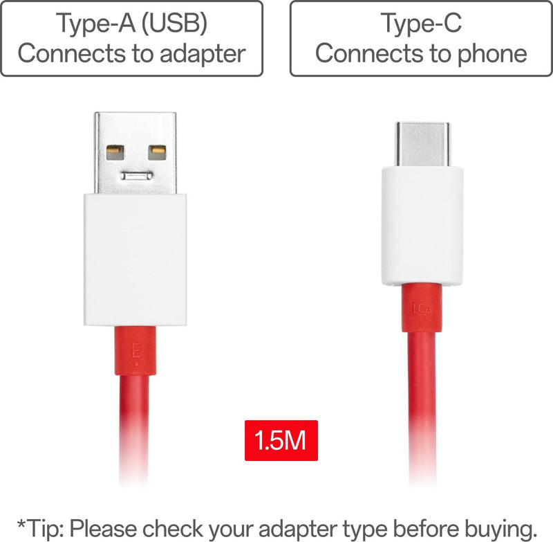OnePlus USB Type C Cable 10 A 1.5 m SUPERVOOC 100W: 12R / 12 / 11R / 11 SUPERVOOC USB-A TO USB TYPE C(Compatible with SUPPERVOOC,VOOC, QC protocol,Charging Power can reach 100Max*(11V/9.1A), Red, One Cable, USB Type A To USB Type C)