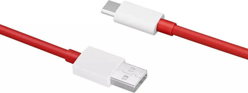 OnePlus USB Type C Cable 8 A 0.97 m TPE SUPERVOOC,VOOC,DASH,WARP, QC Charge Data Cable(Compatible with SUPERVOOC,VOOC,QC, Red, One Cable)