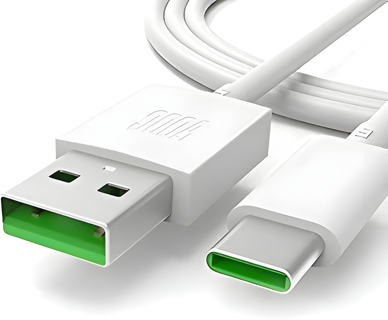 ULTRADART USB Type C Cable 6.5 A 1 m original 65W/10V-6.5A DART/VOOC/SUPERDART/SUPERVOOC SUPER FAST CHARGING CABLE(Compatible with oneplus,oppo,realme,narzo,vivo,iqoo,samsung,motorola,mi,redmi,poco, White, One Cable)