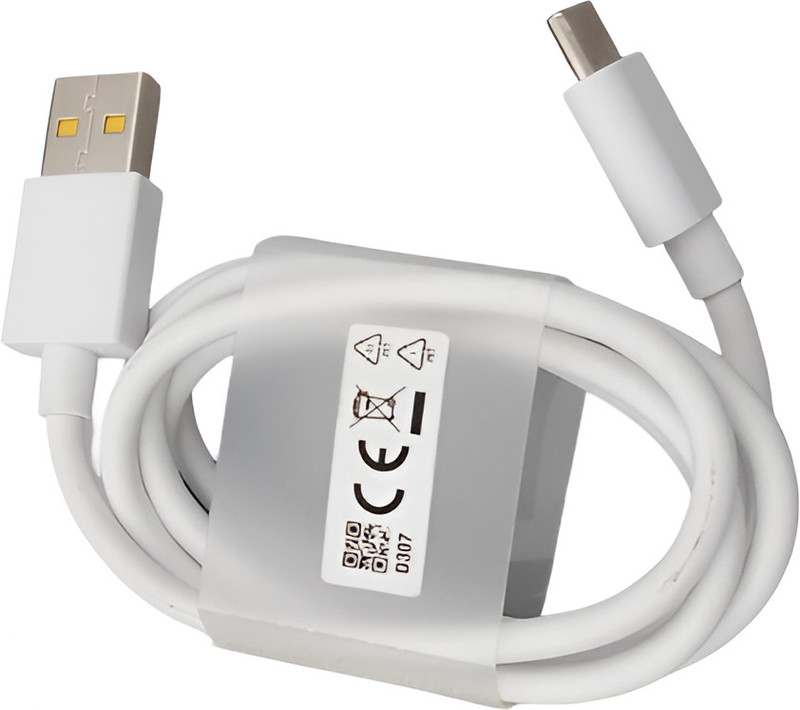 OPPO USB Type C Cable 8 A 1 m Vooc Type C Fast Data Cable....(Compatible with Oppo, Realme, White)