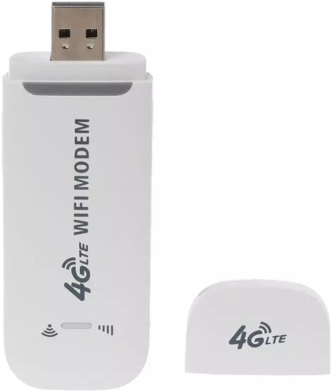 VELOGK 4G LTE WiFi USB Dongle All-SIM Portable Modem High-Speed Net Connect 10 Devices 150 Mbps Data Card ,Calls not Supported(White)
