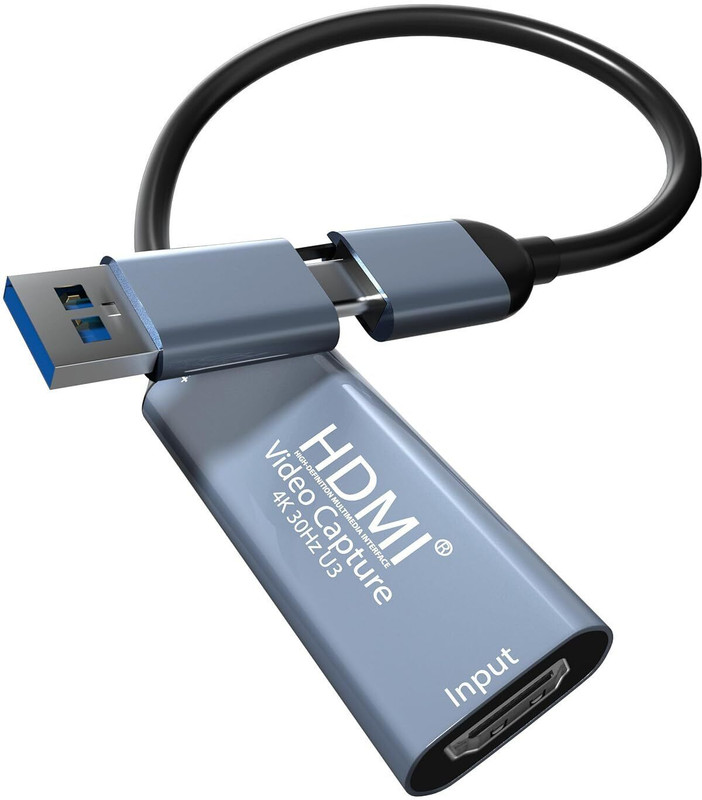 sounce HDMI Capture Card USB 3.0 | 1080p 60FPS | HDMI to USB & USB-C / HDMI3CC 3.1 Mbps Data Card ,Calls not Supported(Blue)