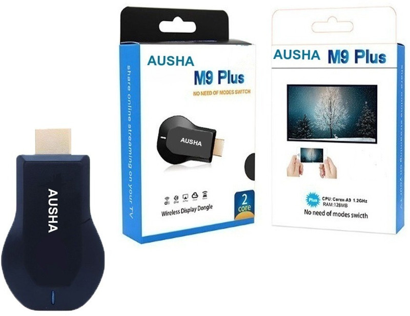 ROCKTECH 4K HDMI Adapter WiFi Display Dongle 300 Mbps Data Card ,Calls not Supported(Black)