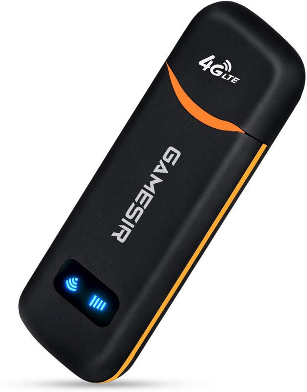GameSir 4G LTE USB Dongle | SIM Supported | High Speed Internet for Laptop & PC 150 Mbps Data Card ,Calls not Supported(White)