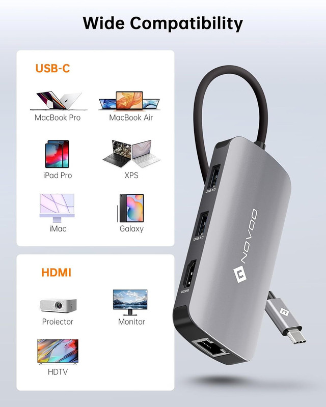 NOVOO Type C Hub 4 in 1 300 Mbps Data Card ,Calls not Supported(Dark Grey)