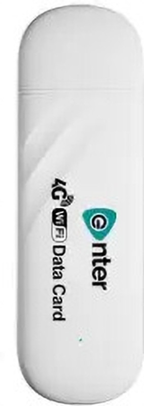 Enter USB Modem 150Mbps 4G LTE Dongle, Stick Data Card 2G/3G/4G All Sim Support 150 Mbps Data Card ,Calls not Supported(White, Green)