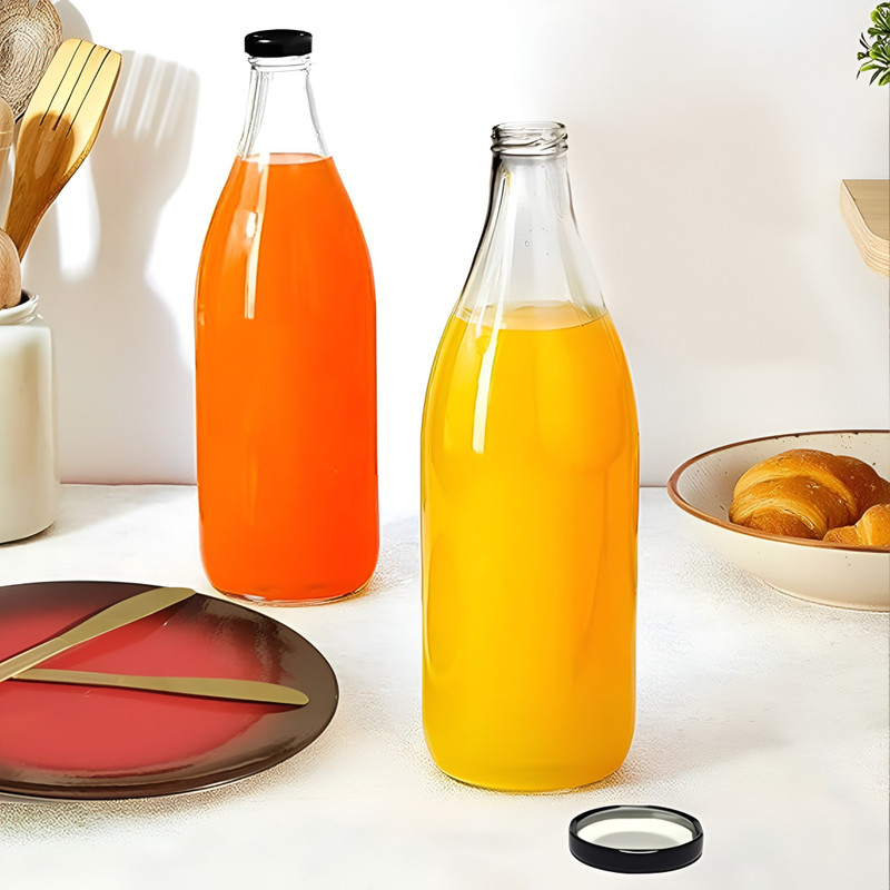 Deepaenterprise G-BOT-500-CLR-P4 Storing Water, Fresh Juices, Smoothies Decanter(Glass, Borosilicate Glass, 17 oz)