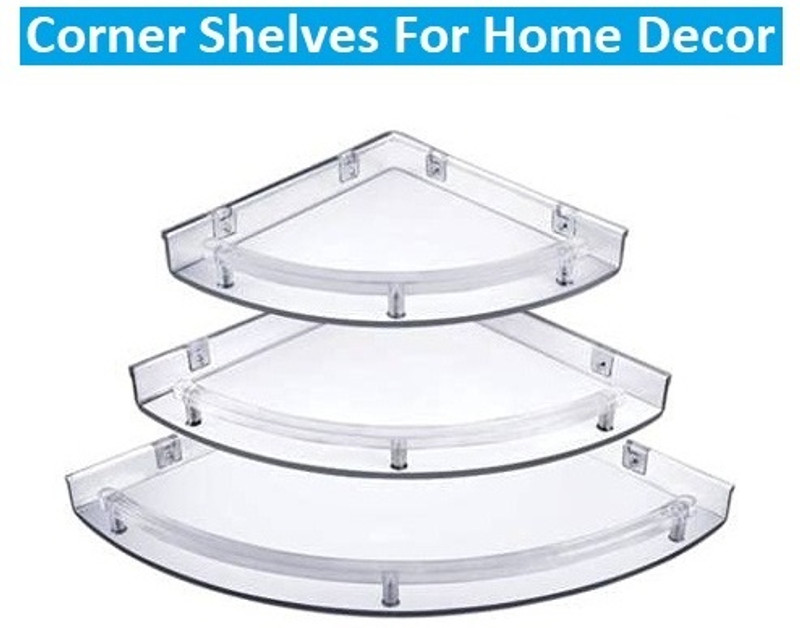 SINAL Set of 3 Creation Corner Plastic Wall Shelf (CS3) Decanter(Plastic, 1 oz)