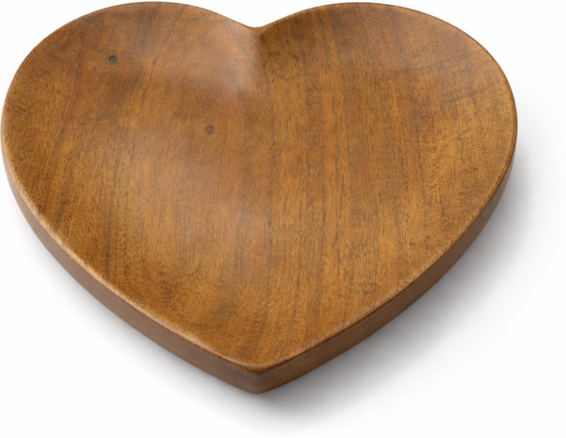 BB BHANWAR WOODS Heart Shape Wooden Serving Plate FOOD, TEA, COFFEE, DESERT Decanter(Wool, 21 oz)